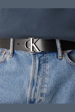 Calvin Klein Cinturón negro con logo de