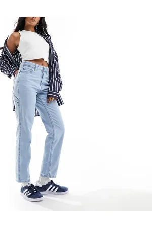 Dickies Vaqueros mom de talle medio y corte recto con lavado azul claro Ellendale de