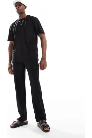 Only & Sons Pantalones negros plisados sueltos de (parte de un conjunto)