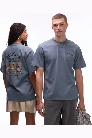 Dickies Camiseta marino con estampado trasero gráfico de leopardo Fort Lewis de