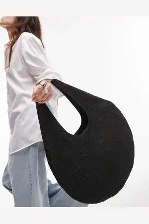 Topshop Bolso de paja con asa de metal Scarlett de