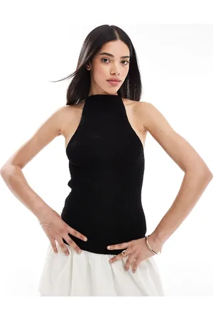 Esmée Top corto fruncido con cuello halter exclusivo de Esmee