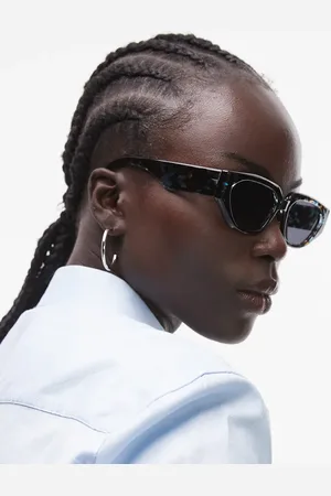 Topshop Gafas de sol azules efecto carey estilo ojos de gato en ángulo Croatia de -Marrón