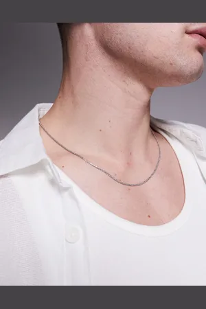 ASOS Collar de cadena estilo cuerda retorcida de acero inoxidable resistente al agua de