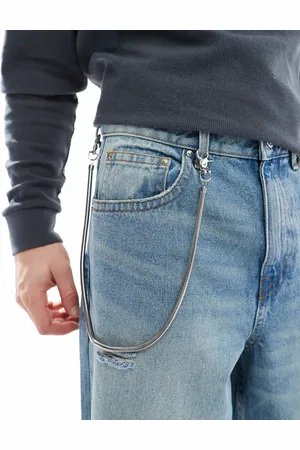 ASOS Cadena plateada para vaqueros de