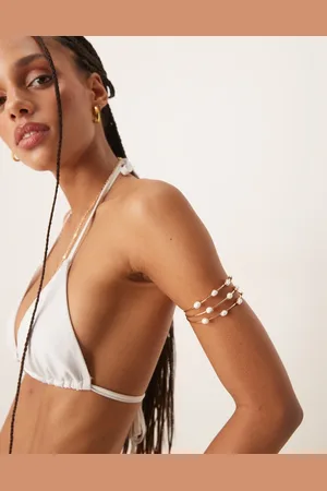 ASOS Brazalete de varias hileras con perlas de imitación de