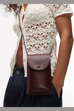 ARKET Bandolera para teléfono de cuero de -Rojo