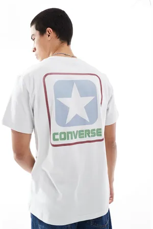 Converse Camiseta gris con logo lateral de
