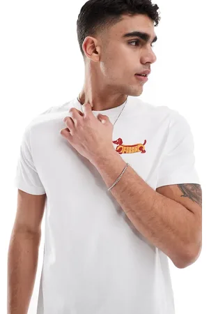 Farah Camiseta blanca con estampado de perro Devon de