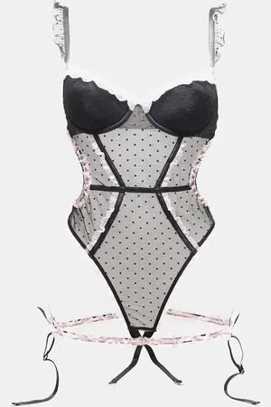 Ann Summers Body y rosa con abertura en la entrepierna Locked on Love de