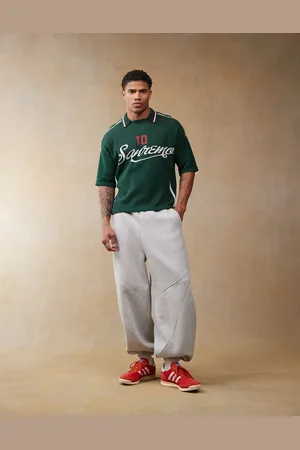 ASOS Joggers gris jaspeado de corte globo de