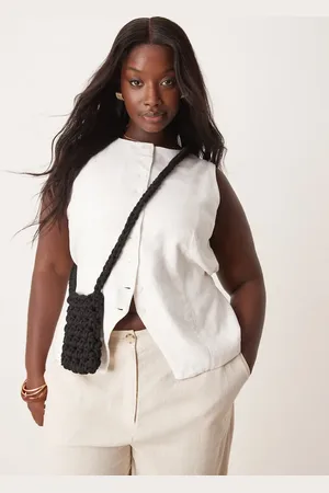Glamorous Bolso para el móvil con correa bandolera de croché de