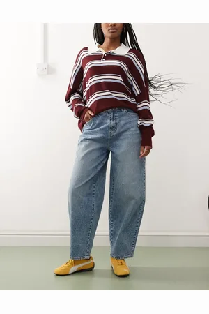 Miss Selfridge Vaqueros azul claro lavado de pernera barrel de