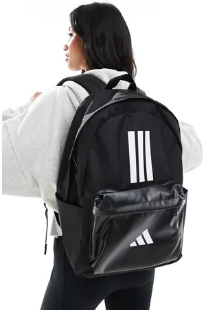 adidas Mochila negra con bolsillo y 3 rayas de adidas Training