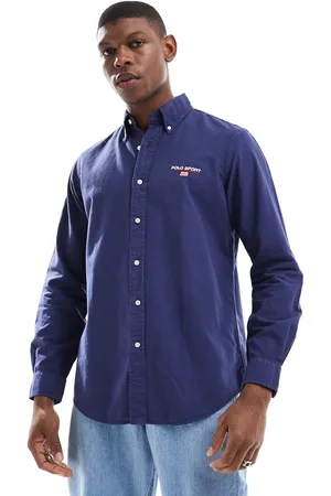 Ralph Lauren Camisa Oxford clásica extragrande con logo pequeño y acabado sobretintado de la colección cápsula Sport de