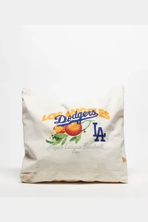 New Era Bolso tote color con estampado de frutas y logo de los LA Dodgers de lona de -Blanco