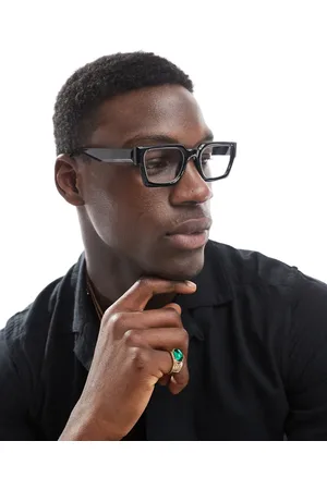 ASOS Gafas de sol negras cuadradas con lentes transparentes de