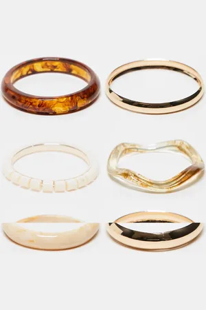 Aldo Multipacks de pulseras doradas y de resina rígidas sin cierres Summerstack de -Marrón