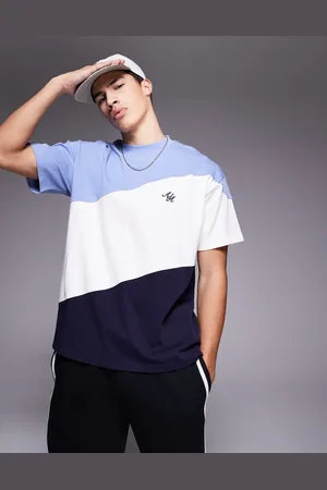 Alma de Ace Camiseta azul con diseño color block de tejido de 240 /m2 de