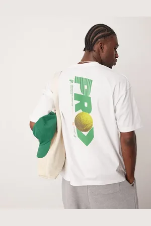 ASOS Camiseta blanca extragrande con estampado gráfico deportivo de -Blanco