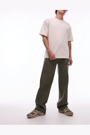 Dickies Pantalones verde de estilo worker y pernera ancha con pinzas Unionville de