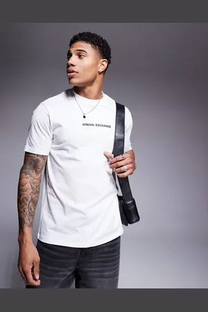 Armani Exchange Camiseta con logo en el pecho de