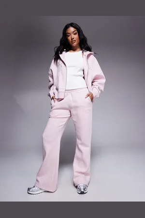Kaiia Joggers de pernera ancha con logo bordado de (parte de un conjunto)
