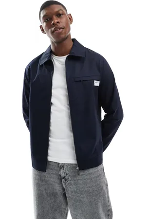 Only & Sons Chaqueta azul marino estilo worker con cremallera doble de
