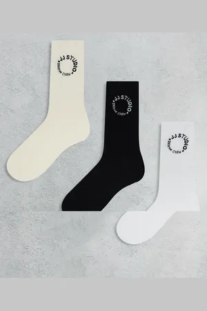 JACK & JONES Pack de 3 pares de calcetines de tenis en blanco de