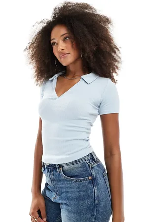 Miss Selfridge Polo empolvado de canalé de -Multicolor