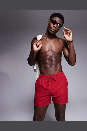 South Beach Shorts de baño cereza liso de