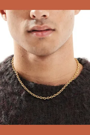 ASOS Collar de cadena de acero inoxidable resistente al agua de