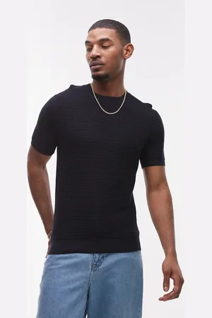 MANGO Camiseta de punto acanalado de
