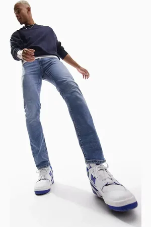 ASOS Vaqueros lavado medio de corte slim elástico de