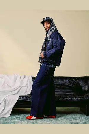 ASOS Vaqueros azul añil muy anchos con detalle bordado de (parte de un conjunto)