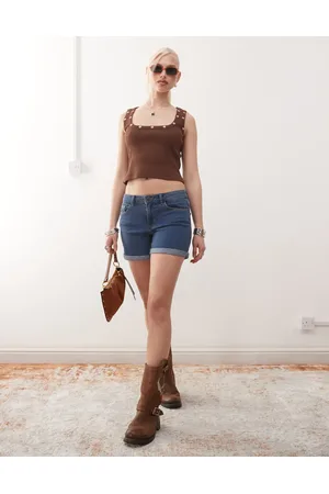 Noisy May Pantalones cortos vaqueros con lavado azul medio Debby de