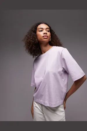 ARKET Camiseta de corte cuadrado de tejido grueso de -Morado