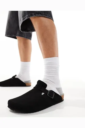 JACK & JONES Zuecos negros de ante de