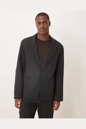 ASOS Chaqueta de traje negra de corte estándar de sirsaca de -Gris
