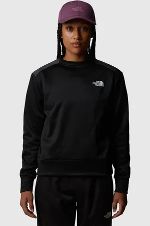 The North Face Sudadera negra y gris con cuello redondo de felpa Reaxion de -Negro