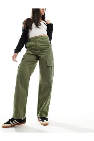 French Connection Pantalones cargo caquis de sarga de -Verde
