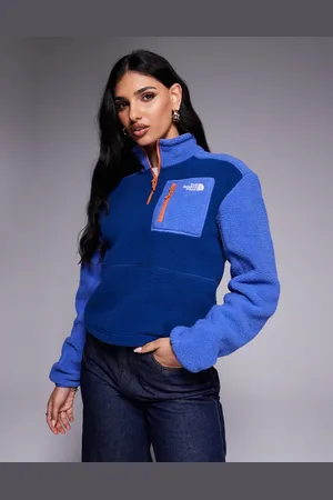 The North Face Polar azul con cremallera corta Yumiori de