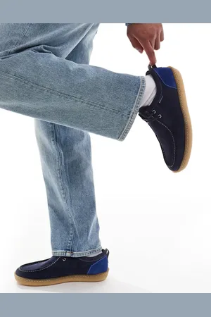 Paul Smith Mocasines azules con logo de ante de Paul Smith