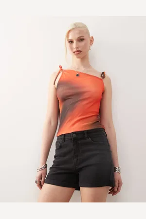 Noisy May Pantalones cortos vaqueros negros de talle alto Moni de
