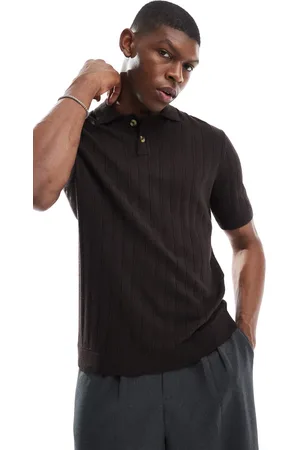 Only & Sons Polo marrón de punto de