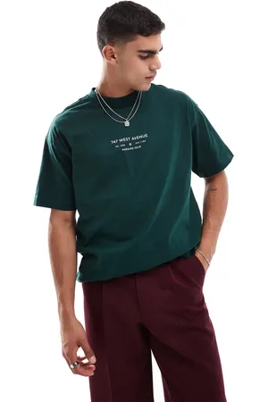 Cotton On Camiseta verde de corte cuadrado con estampado "West Avenue" de Cotton On