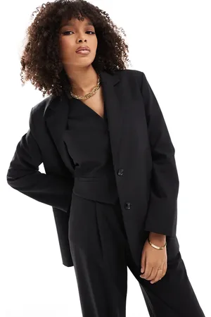 MANGO Americana dad negra de (parte de un conjunto)