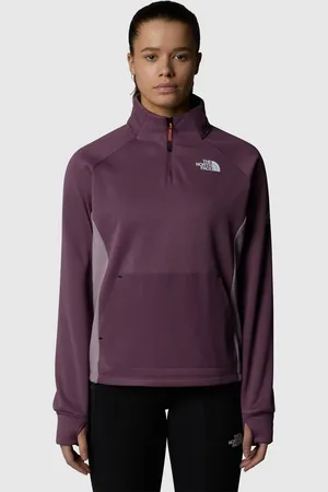 The North Face Polar morado con cremallera corta Mountain Athletics de