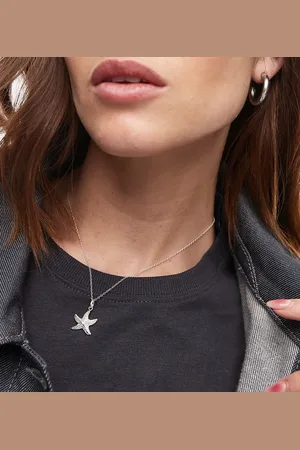 SEOL + GOLD Collar con colgante de estrella de mar de de -Plateado