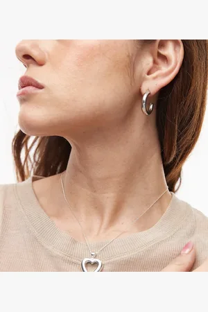 SEOL + GOLD Collar con colgante de corazón abombado de de -Plateado
